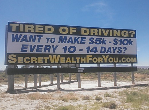 Secret Wealth For You Billboard