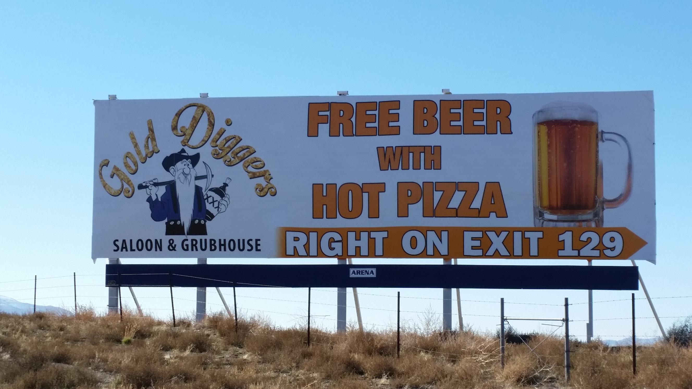 Gold Diggers Saloon & Grub House Billboard